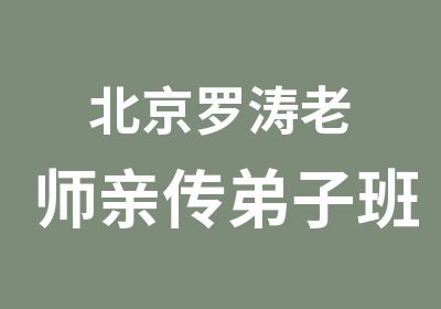 北京罗涛老师亲传弟子班