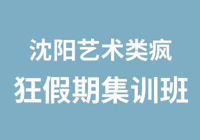 沈阳艺术类疯狂假期集训班