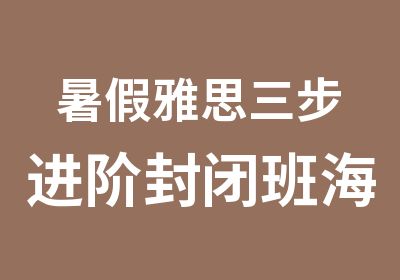 暑假雅思三步进阶封闭班海珠区培训