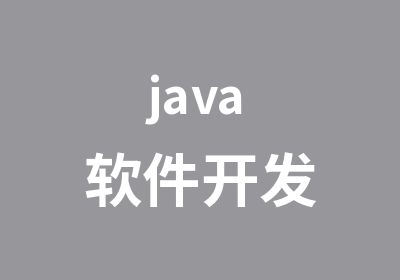 java软件开发