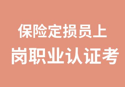 保险定损员上岗职业认证考试