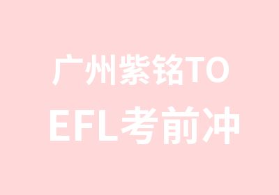 广州紫铭TOEFL考前冲刺培训周末班