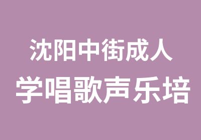 沈阳中街成人学唱歌声乐培训班