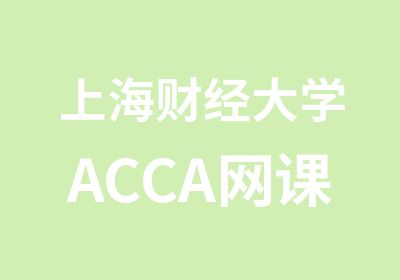 上海财经大学ACCA网课P阶段网课