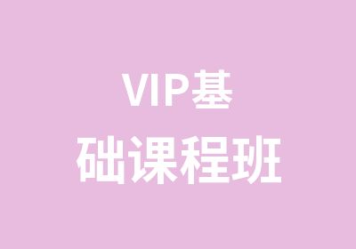 VIP基础课程班