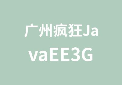 广州疯狂JavaEE3G4G就业突击营