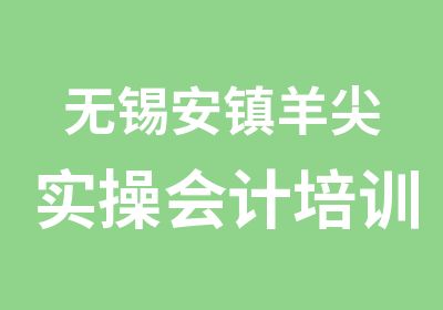 无锡安镇羊尖实操会计培训学校哪个好