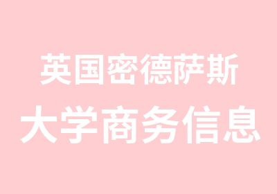 英国密德萨斯大学商务信息系统专业