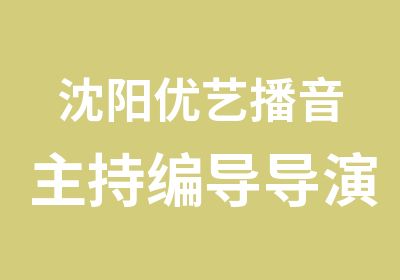 沈阳优艺播音主持编导导演班