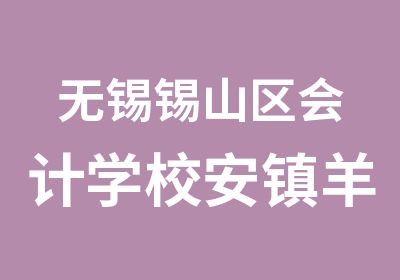 无锡锡山区会计学校安镇羊尖会计班上课报名