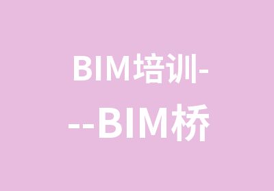 BIM培训---BIM桥梁应用培训