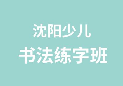 沈阳少儿书法练字班