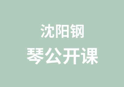 沈阳钢琴公开课