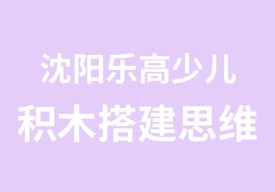 沈阳乐高少儿积木搭建思维课程