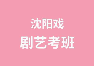 沈阳戏剧艺考班