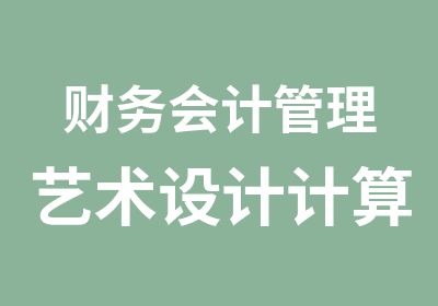 财务会计管理艺术设计计算机英语金融动漫1