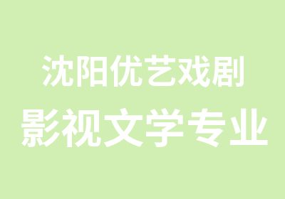 沈阳优艺戏剧影视文学专业培训