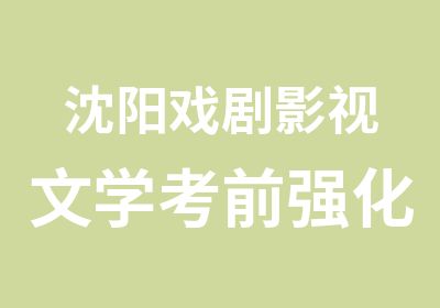 沈阳戏剧影视文学考前强化学习