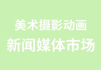 美术摄影动画新闻媒体市场传播及广告1