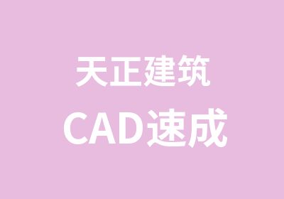 天正建筑CAD速成