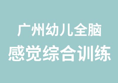 广州幼儿全脑感觉综合训练课程