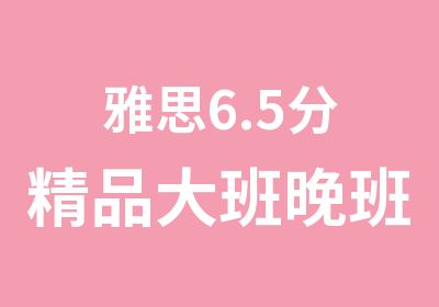 雅思6.5分精品大班晚班