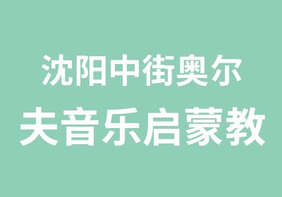 沈阳中街奥尔夫音乐启蒙教育