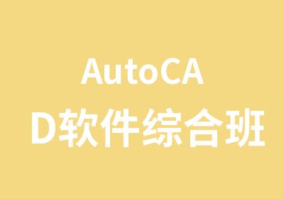 AutoCAD软件综合班