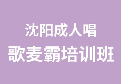 沈阳成人唱歌麦霸培训班