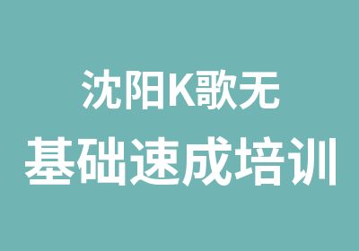 沈阳K歌无基础速成培训