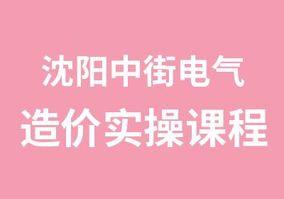 沈阳中街电气造价实操课程面授