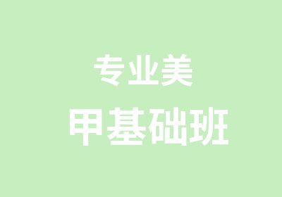 专业美甲基础班