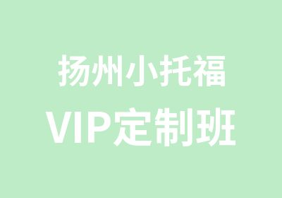 扬州小托福VIP定制班