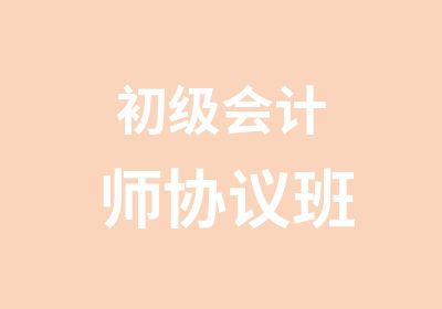 初级会计师协议班