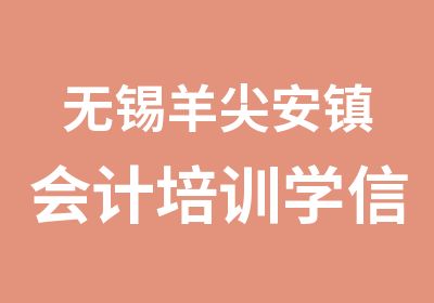 无锡羊尖安镇会计培训学信值得信赖