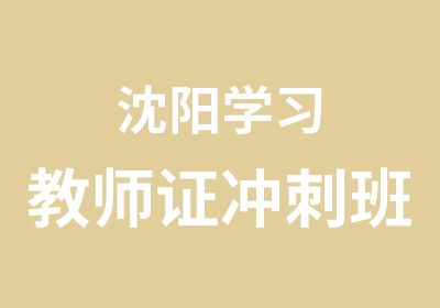 沈阳学习教师证冲刺班