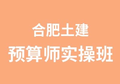 合肥土建预算师实操班