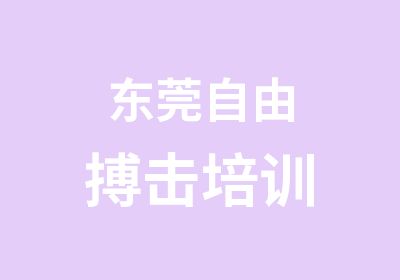 东莞自由搏击培训