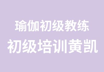 瑜伽初级教练初级培训黄凯良能量流团队