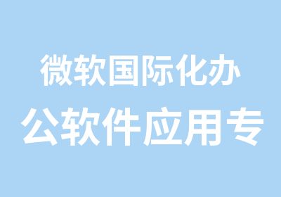 微软国际化办公软件应用班