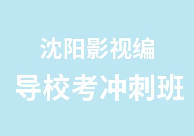 沈阳影视编导校考冲刺班