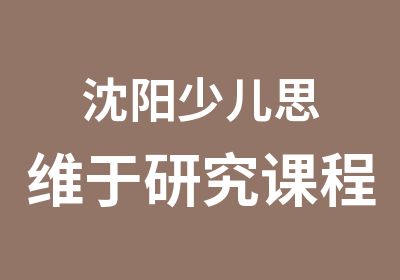 沈阳少儿思维于研究课程