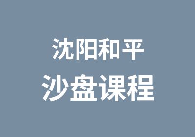 沈阳和平沙盘课程