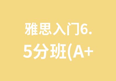 雅思入门6.5分班(A+B+C)