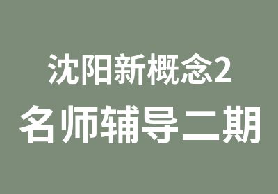 沈阳新概念2辅导二期班