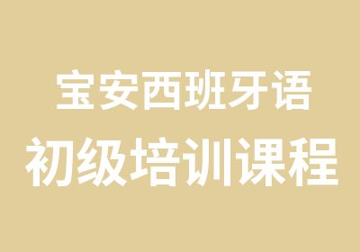 宝安西班牙语初级培训课程