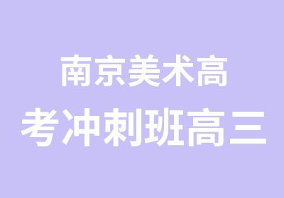 南京美术高考冲刺班高三