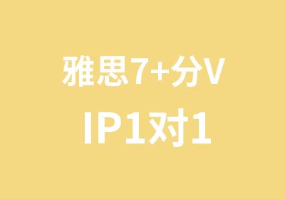 雅思7+分VIP1对1​培训