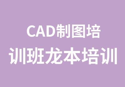 CAD制图培训班龙本培训