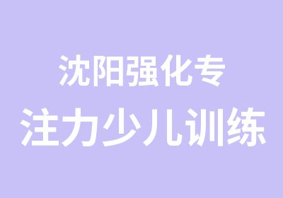 沈阳强化专注力少儿训练